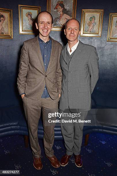 Playwright Jack Thorne and author John Ajvide Lindqvist attend the after party following the press night performance of "Let The Right One In" at...