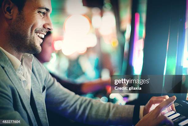 casino night. - coin operated stockfoto's en -beelden