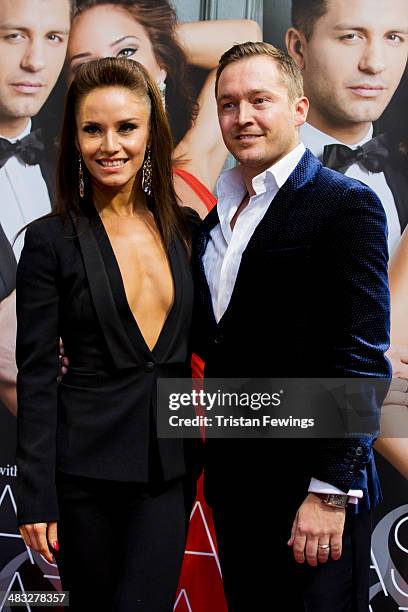 Katya Virshilas and Klaus Kongsdal attend the VIP preview evening for "Katya & Pasha" at Lyric Theatre on April 7, 2014 in London, England.