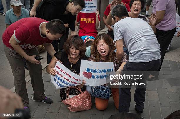Chinese Relatives React To MH370 News, Nieuwsfoto's