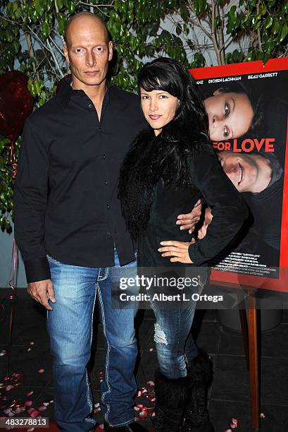 Actor Joseph Gatt and Mercy Malick arrive for the Premiere Of Gravitas Ventures' "Lust For Love" held at the Harmony Gold Theatre on February 1, 2014...