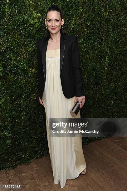 Winona Ryder attends the Vogue & The Cinema Society screening of "Turks and Caicos" at the Crosby Street Hotel on April 7, 2014 in New York City.