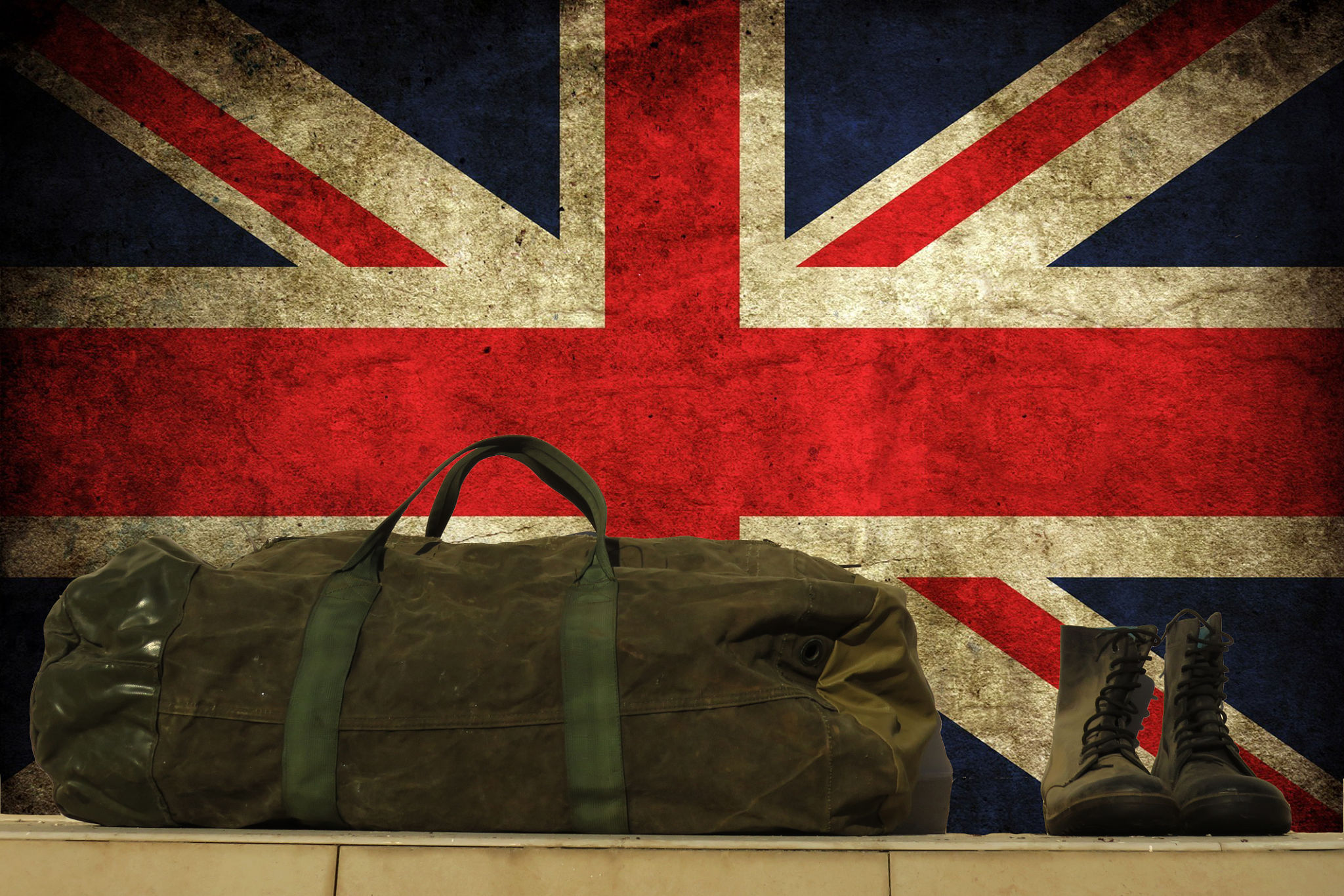 British flag, military Concept British flag, military Concept