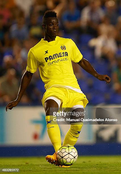 Eric Bailly of Villarreal in action during a Pre Season Friendly match between Levante UD and Villarreal CF at Ciutat de Valencia Stadium on August...
