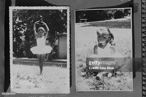 little girl dancing in 1963.black and white. - 1960 stock pictures, royalty-free photos & images