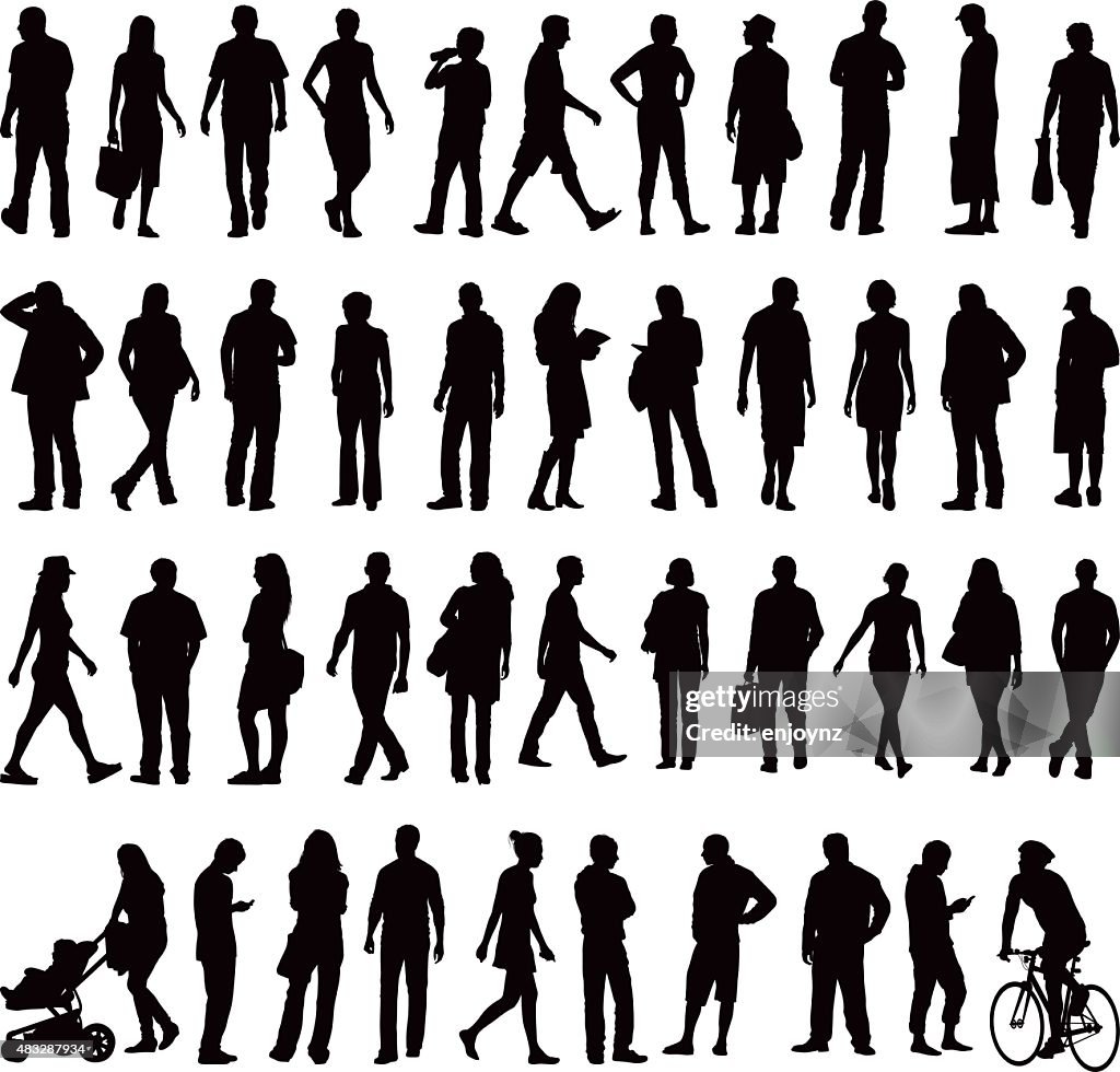 People silhouettes