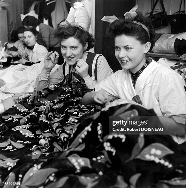 Givenchy Sewing workshop, February, 1953.