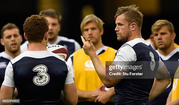 Ireland captain Jamie Heaslip looks on during Ireland's captains run prior to saturday's Rugby World Cup warm up match against Wales at Millenium...