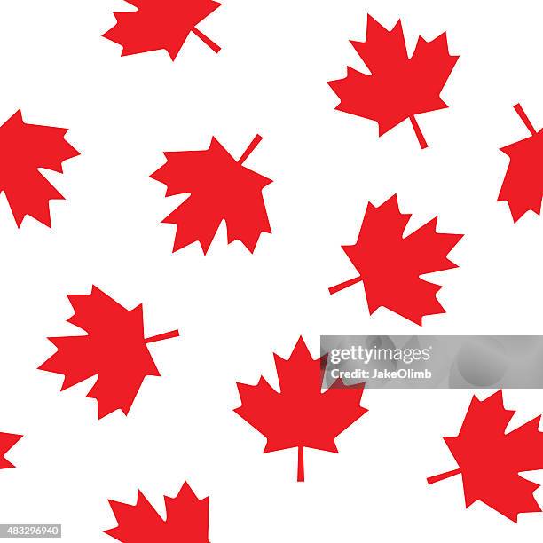 canadian leaf pattern - maple leaf stock illustrations