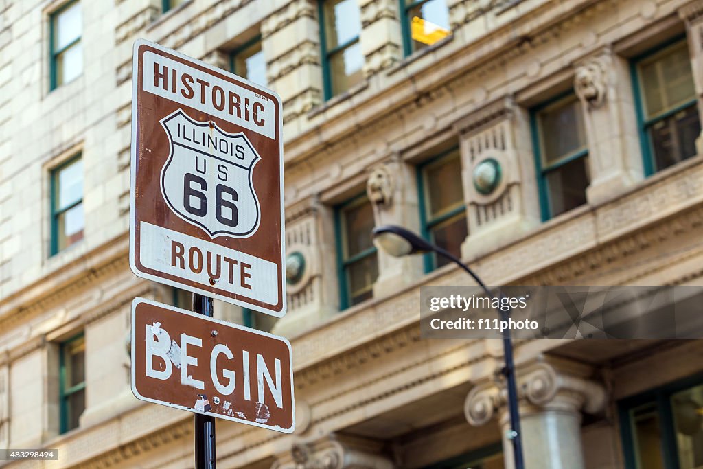 66 Sign Dc Route 66 Sign In Chicago High-Res Stock Photo - Getty Images