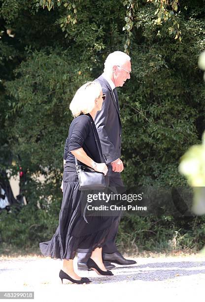 Franz Beckenbauer and his wife Heidi Beckenbauer during the memorial service for Stephan Beckenbauer at church 'St. Heilige Familie' on August 7,...