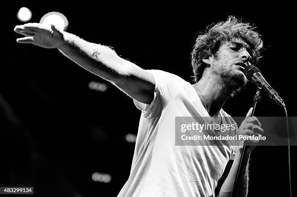 The Scottish singer Paolo Nutini during the concert. Caustic Love Tour, Piazza Castello, Ferrara , 17th July 2015