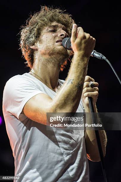 The Scottish singer Paolo Nutini during the concert. Caustic Love Tour, Piazza Castello, Ferrara , 17th July 2015