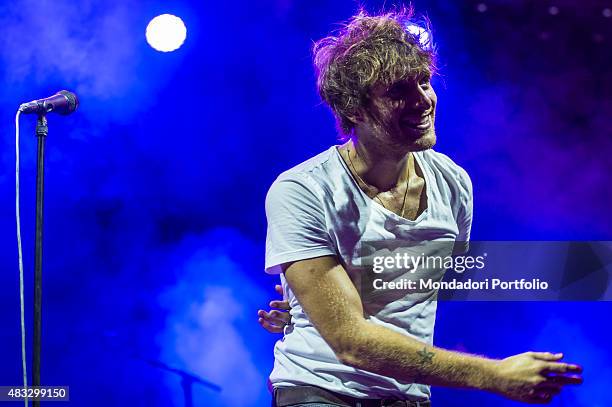 The Scottish singer Paolo Nutini during the concert. Caustic Love Tour, Piazza Castello, Ferrara , 17th July 2015