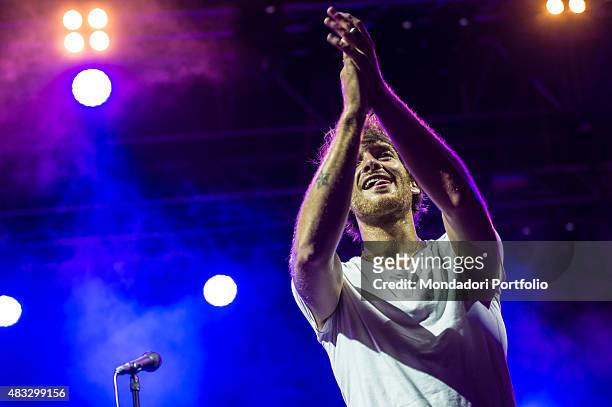 The Scottish singer Paolo Nutini during the concert. Caustic Love Tour, Piazza Castello, Ferrara , 17th July 2015