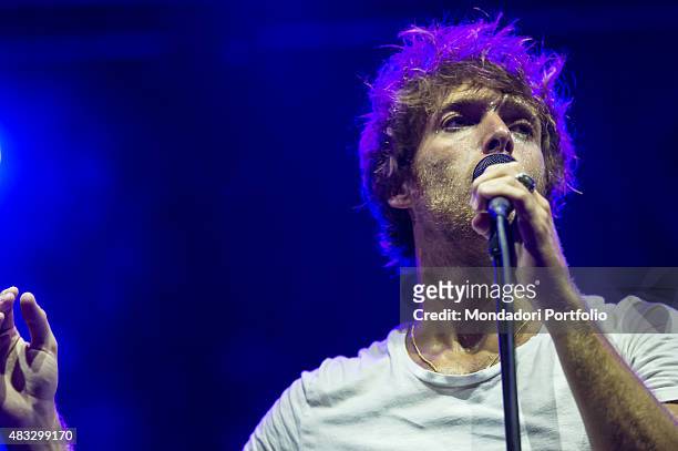 The Scottish singer Paolo Nutini during the concert. Caustic Love Tour, Piazza Castello, Ferrara , 17th July 2015