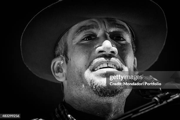 The American singer and musician Ben Harper during the concert at Assago Summer Arena. Assago, Milan , 22nd July 2015