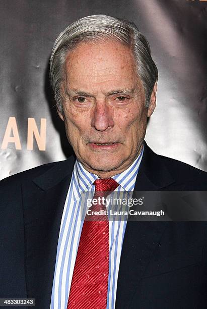 Bob Simon attends the "Railway Man" premiere on April 7, 2014 in New York, United States.