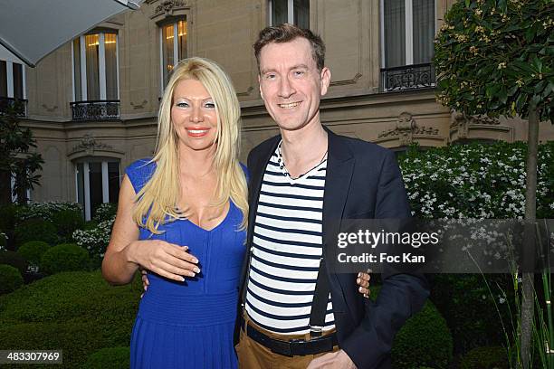 Nadine Rodd and counter tenor singer Yann Golgevit attend 'La Route Des Saveurs: Les Secrets Des Grands Chefs Etoiles' : Nadine Rodd's Launch Book At...