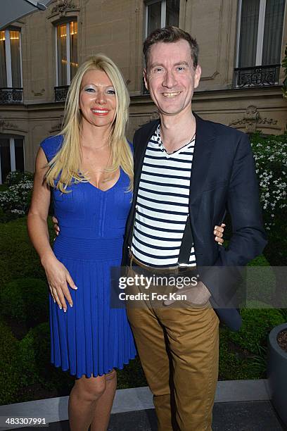 Nadine Rodd and counter tenor singer Yann Golgevit attend 'La Route Des Saveurs: Les Secrets Des Grands Chefs Etoiles' : Nadine Rodd's Launch Book At...