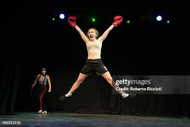 Haste Theatre perform 'The Hideout' at C-Venues press launch during the first day of Edinburgh Festival Fringe at C-Venues on August 7, 2015 in...