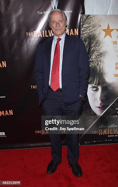 Journalist Bob Simon attends the "Railway Man" premiere on April 7, 2014 in New York City.