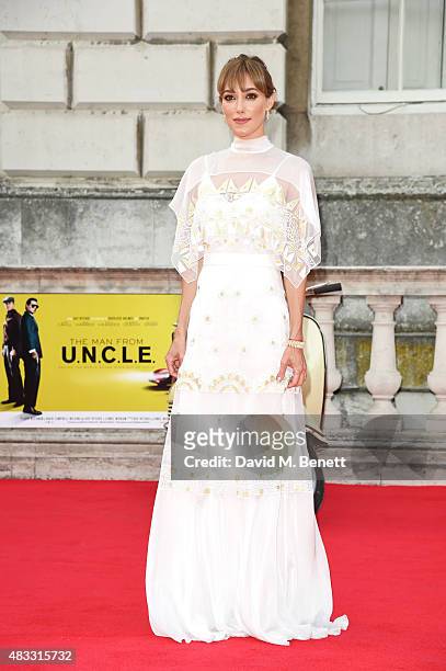 Jacqui Ainsley attends the people's premiere of "The Man From U.N.C.L.E" during Film4 Summer Screenings at Somerset House on August 7, 2015 in...