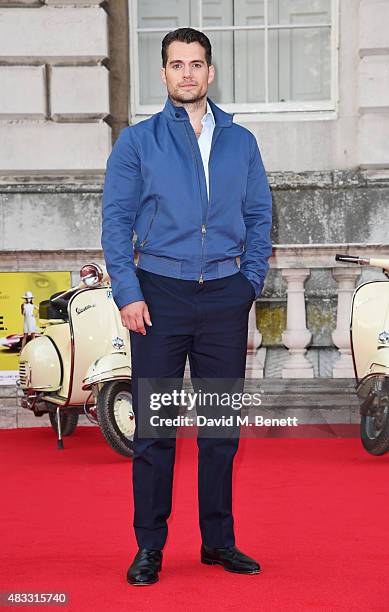 Henry Cavill attends the people's premiere of "The Man From U.N.C.L.E" during Film4 Summer Screenings at Somerset House on August 7, 2015 in London,...