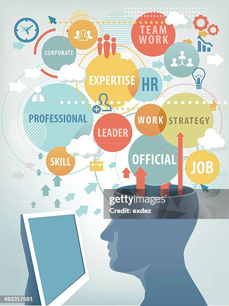 expert professional concept - editorial stock illustrations