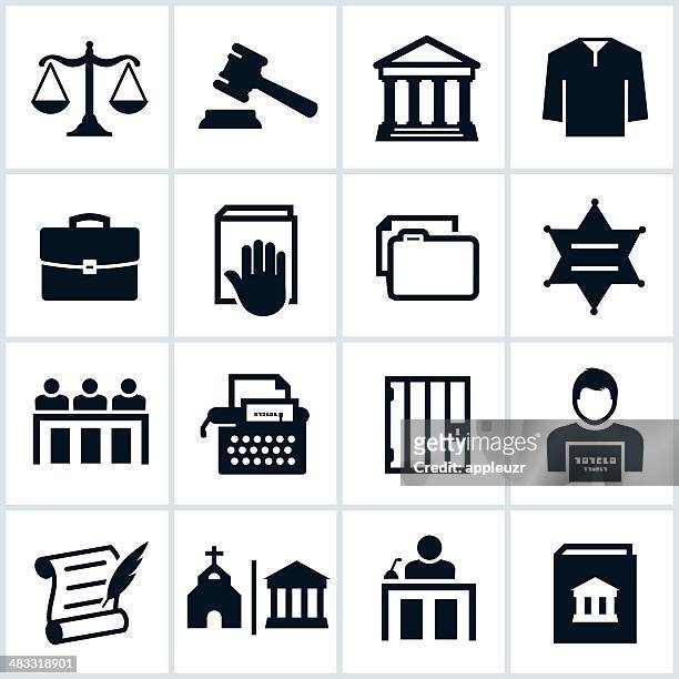 black law icons - 陪審團 幅插畫檔、美工圖案、卡通及圖標