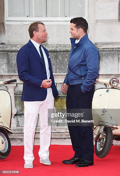 Director Guy Ritchie and Henry Cavill attend the people's premiere of "The Man From U.N.C.L.E" during Film4 Summer Screenings at Somerset House on...