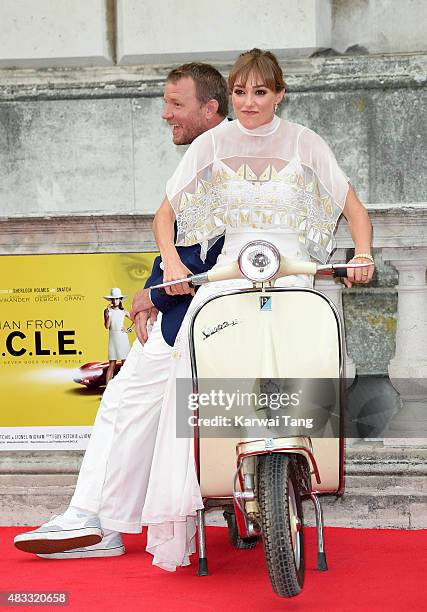 Guy Ritchie and Jacqui Ainsley attend the people's premiere of "The Man From U.N.C.L.E" during Film4 Summer Screenings at Somerset House on August 7,...