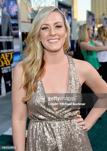 Actress Kristen Quintrall attends Premiere Of Summit Entertainment's "Draft Day" at Regency Bruin Theatre on April 7, 2014 in Los Angeles, California.