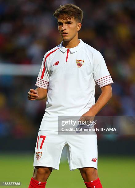 Denis Suarez of Sevilla during the pre-season friendly between Watford and Seville at Vicarage Road on July 31, 2015 in Watford, England.