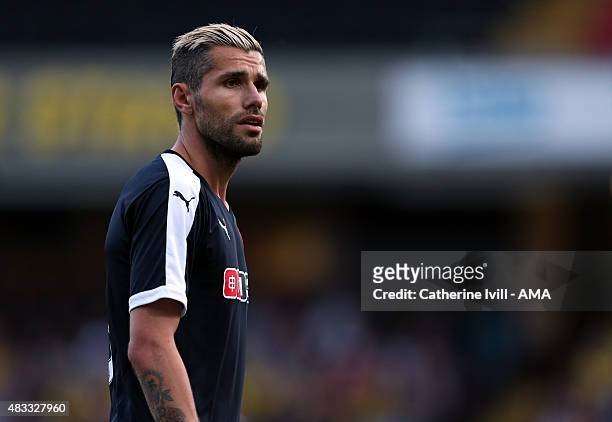 Valon Behrami of Watford during the pre-season friendly between Watford and Seville at Vicarage Road on July 31, 2015 in Watford, England.