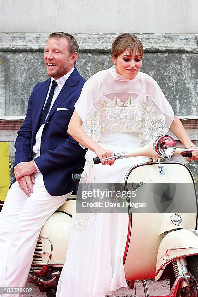 Guy Ritchie and Jacqui Ainsley attend the people's premiere of "The Man From U.N.C.L.E" during Film4 Summer Screenings at Somerset House on August 7,...