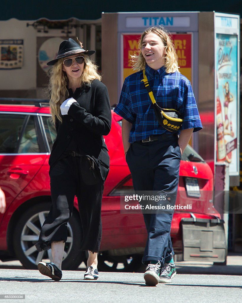 Madonna Sighting In New York City - August 07, 2015