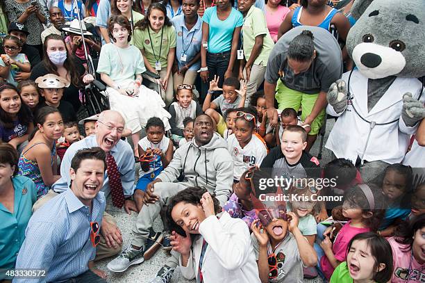 Comedian Kevin Hart with Grant Verstandig, Rally Health's founder & CEO and Kurt Newman, President & CEO of Children's National Health System, play...