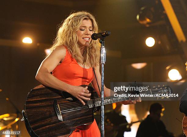Musician Kimberly Perry of The Band Perry performs onstage during ACM Presents: An All-Star Salute To The Troops at the MGM Grand Garden Arena on...