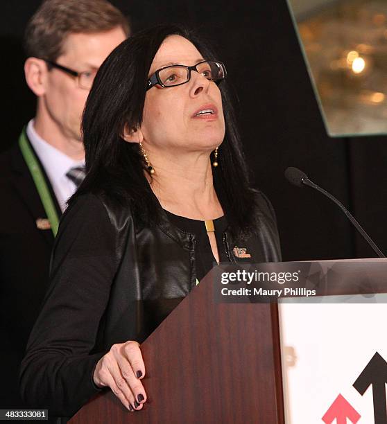 Elizabeth M. Jaffee Stand Up To Cancer Press Conference at The AACR annual meeting at San Diego Marriott Hotel & Marina on April 7, 2014 in San...