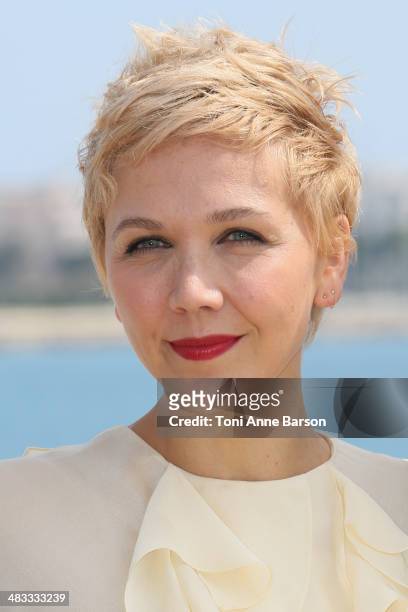 Maggie Gyllenhaall attends photocall for "Honourable Woman" at MIPTV 2014 at Hotel Majestic Jetty on April 7, 2014 in Cannes, France.
