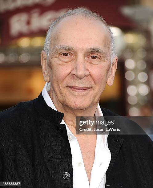 Actor Frank Langella attends the premiere of "Draft Day" at Regency Bruin Theatre on April 7, 2014 in Los Angeles, California.