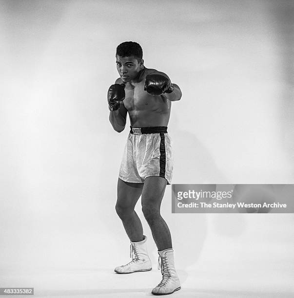 Cassius Clay, 20 year old heavyweight contender from Louisville, Kentucky poses for a portrait on May 17, 1962 in Bronx, New York.