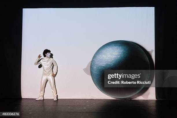 Siro-A perform on stage during the first day of Edinburgh Festival Fringe at Assembly Theatre George Square on August 7, 2015 in Edinburgh, Scotland.