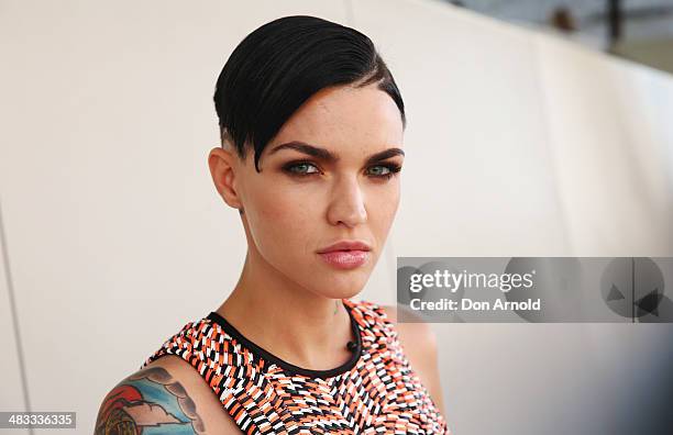 Ruby Rose wears Maticevski at Mercedes-Benz Fashion Week Australia 2014 at Carriageworks on April 7, 2014 in Sydney, Australia.