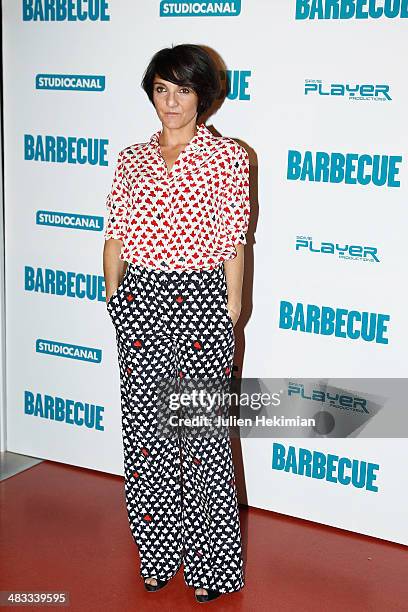 Humorist and actress Florence Foresti attends the 'Barbecue' Premiere at Cinema Gaumont Capucine on April 7, 2014 in Paris, France.