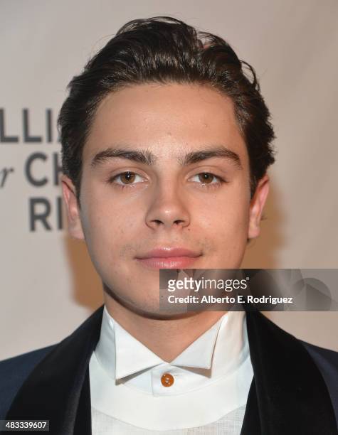 Actor Jake T. Austin arrives to The Alliance for Children's Rights 22nd Annual Dinner at The Beverly Hilton Hotel on April 7, 2014 in Beverly Hills,...