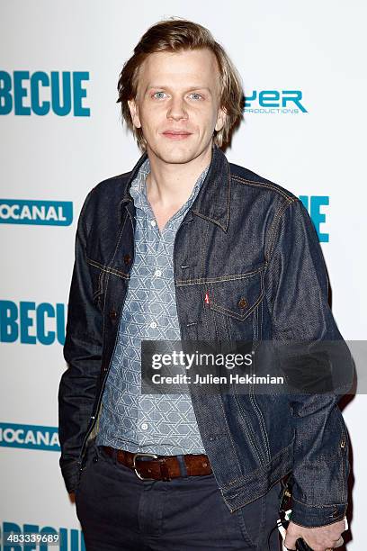 Humorist and actor Alex Lutz attends the 'Barbecue' Premiere at Cinema Gaumont Capucine on April 7, 2014 in Paris, France.