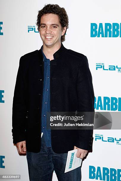 Humorist and actor Bruno Sanches attends the 'Barbecue' Premiere at Cinema Gaumont Capucine on April 7, 2014 in Paris, France.