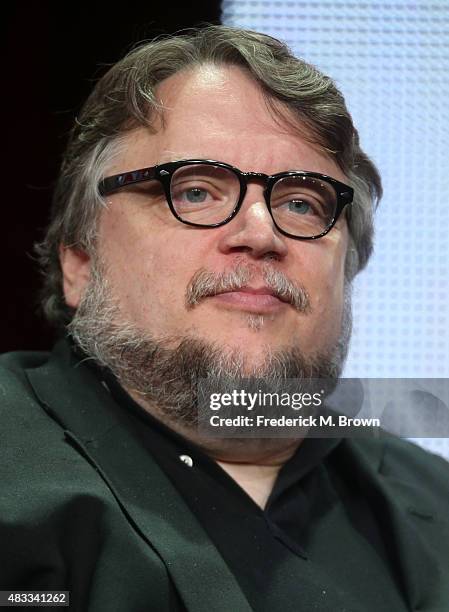 Writer/director Guillermo del Toro speaks onstage during 'The Strain' panel discussion at the FX portion of the 2015 Summer TCA Tour at The Beverly...